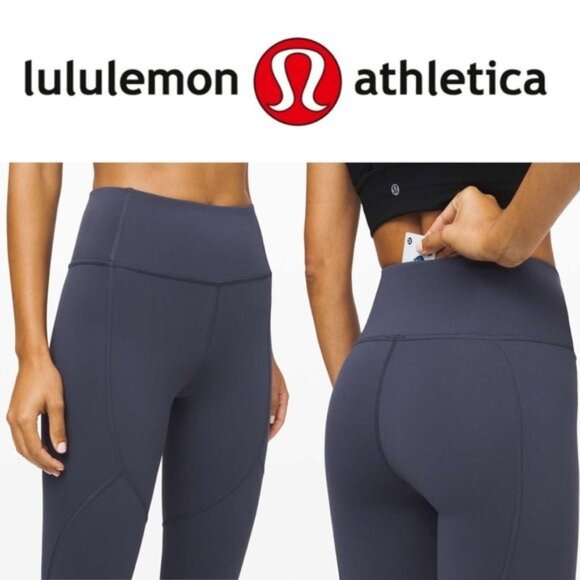 Lululemon Women's To The Beat Tight 24" Everlux Leggings Pants Size 2 Stone Blue - Picture 2 of 7